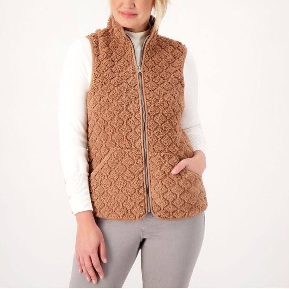 Cuddl Duds Quilted Cuddly Sherpa with Fleece Vest